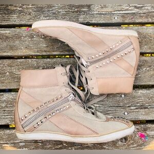 COACH Didi Studded Suede Hi Top Sneakers